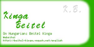 kinga beitel business card